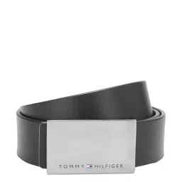 Tommy Hilfiger Willamette Black Leather Waist Belt for Men-image-24
