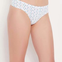 Clovia Cotton Pack of 3 Low Waist Printed Thong with Inner Elastic image 5