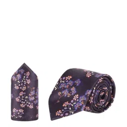 Tossido Multicolor Floral Tie with Pocket Square-28
