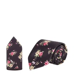 Tossido Multicolor Floral Tie with Pocket Square-25