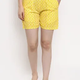 Secret Wish Yellow Printed Shorts-image-87