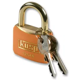 KASP SECURITY Padlock, Brass, 40mm, Yellow, K/A, K12440YELA1-13