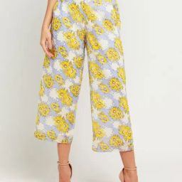 Zink London Blue Floral Print Pants-image-68