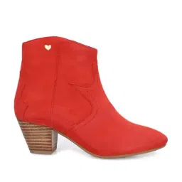 Delize Women's Red Casual Booties-image-17