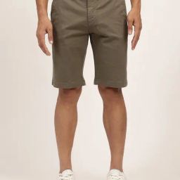 Lindbergh Olive Regular Fit Shorts-image-51