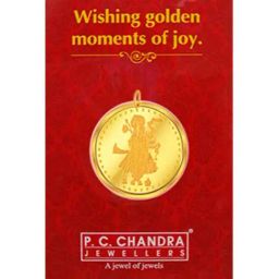 P.C. Chandra Jewellers 22k (916) 5gm Yellow Gold Balaji Coin Pendant-image-33