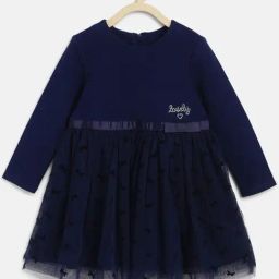 Chicco Kids Navy Cotton Regular Fit Full Sleeves Dress-image-48