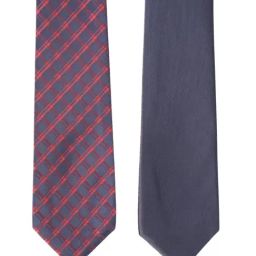 Van Heusen Multicolor Checks Reversible Tie-image-16