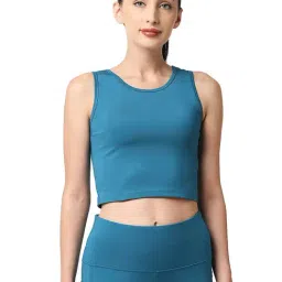 Soie Teal Activewear Crop Top-image-23