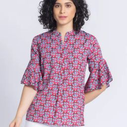 SHAYE Pink Floral Print Top-image-19