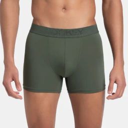 Jockey Life Green Microfibre Regular Fit Solid Trunks-image-89