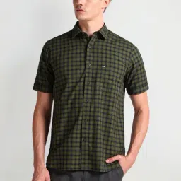 arrow sport Arrow Sports Green Regular Fit Checks Shirt-picture-12