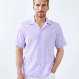 Rare Rabbit Purple Boxy Fit Checks Shirt-image-35