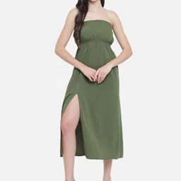 OTIRA Off-Shoulder Crepe A-Line Midi Dress-picture-37