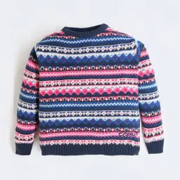 Cherry Crumble By Nitt Hyman Kids Multicolor Self Design Full Sleeves Sweater-image-61