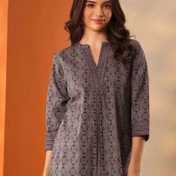 Libas Wine Straight Fit Printed Kurti-picture-33