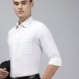 Arrow Manhattan Slim Fit Checked Pure Cotton Formal Shirt-picture-33