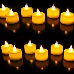 EcommOceans 2cm Acrylic Led Tea Light Candle for Home Decoration Pack of 24-36