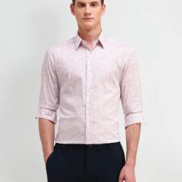 Arrow New York Pink Slim Fit Printed Shirt-picture-19