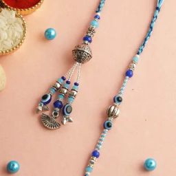 Aapno Rajasthan Blue Nazar Rakshak Bhaiya Bhabhi Rakhi Set-44