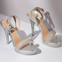 Inc.5 Women's Silver Ankle Strap Stilettos-image-27