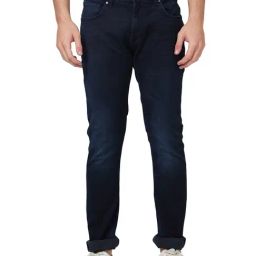 Spykar Navy Regular Fit Lightly Washed Jeans-image-60