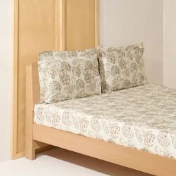 Westside Home Beige Floral Patterned King Bed Sheet Set-image-25