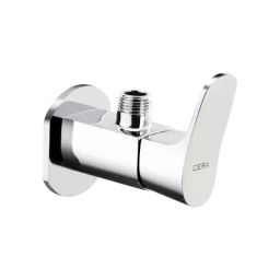 CERA Perla Quarter Turn Single Lever Wall Mount Angle Cock with Wall Flange, F1012201-19