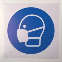 RS PRO Vinyl Mandatory Mask Sign With Pictogram Only Text, 8134498-image-10