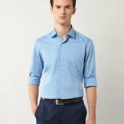 Arrow Blue Cotton Regular Fit Checks Shirt-image-67