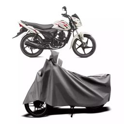 Auto Pearl Two Wheeler Cover with Bag for Suzuki Hayate, Silver-image-62