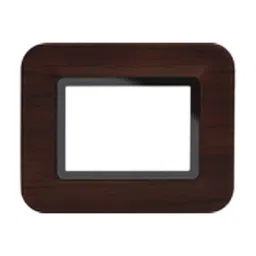 Anchor Roma Urban Hue 8 Module Horizontal Woody Polycarbonate Cover Plate with Base Frame & Coller, 66808WDB-21