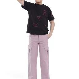 Rare Ones Boys Purple Cotton Solid Trousers-image-48