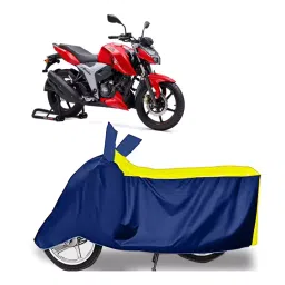 Auto Pearl Two Wheeler Cover for TVS Apache - Yellow, Blue-image-48