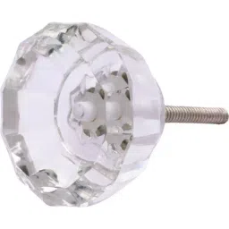 Atom 38 mm (1.5 inch) Glass Clear Glossy Finish Cabinet/Drawer Knob, GKAP-CLEAR-image-74