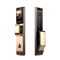 GOLENS Digital Door Lock with Fingerprint Camera Biometric Gold, X12-4