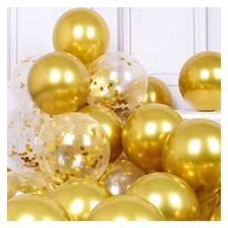 JOHRA Bachelorette party Decorations Gold / Confetti Balloons Gold / Confetti Balloons for Birthday / Gold Birthday Decoration / Theme Balloons - Pack of 50-image-23