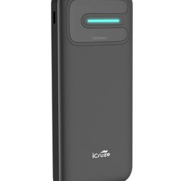 iCruze PD02 10000 mAh 22.5W fast charging Type-C output Power Bank Premium Finish, Compatible with Mobile phones & Tablets- Black-32