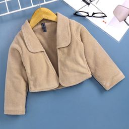 Enfance Full Sleeves Textured Jacket - Fawn-image-74