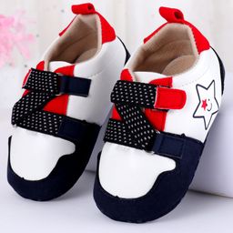 Cute Walk by Babyhug Slip On Booties with Star Print - Navy Blue-image-68