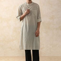 Moara Floral Printed Straight Pure Cotton Kurta with Trousers-image-63