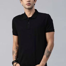 Organic Chics Men Anti Odour Solid Polo Collar Cotton T-shirt-image-27