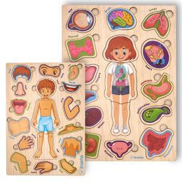 BitFeex Wooden Board Peg Puzzle Toy Multicolour  -2 Puzzles image 3