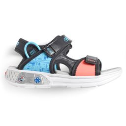 Skechers Sandals with Velcro Closure Solid Colour with Controller Applique - Grey & Black image 4