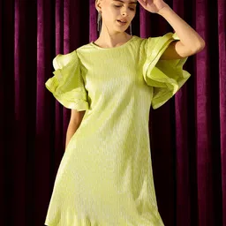STYLECAST X KASSUALLY Flutter Sleeve A-Line Mini Dress-picture-14