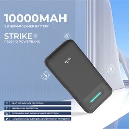 iCruze PD02 10000 mAh 22.5W fast charging Type-C output Power Bank Premium Finish, Compatible with Mobile phones & Tablets- Black image 4
