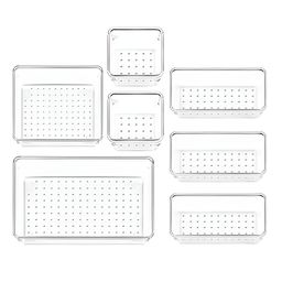 Aura Transparent Set of 6 Reusable Drawer Organiser Organisers-image-0