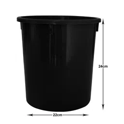 Kuber Industries 4 Pcs Black Open Dustbins - 5 L Each image 2