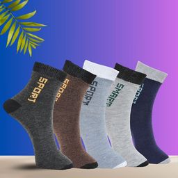 MJE Unisex Pack Of 5 Printed Anti-Odour Ankle-Length Socks-image-57