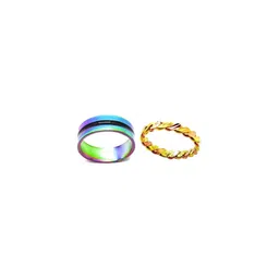 Dynamic Retail Global Set of 2 Rings for Men & Women, Multicolor-Yellow Alloy Ring ()-picture-54